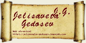 Jelisaveta Gedošev vizit kartica